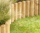 Timber lawn edging