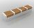 Woodline - contemporary straight concrete and wood bench 3