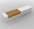 Woodline - contemporary straight concrete and wood bench 0