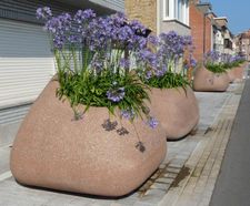 Coast Planter - sculptural organic concrete street planter
