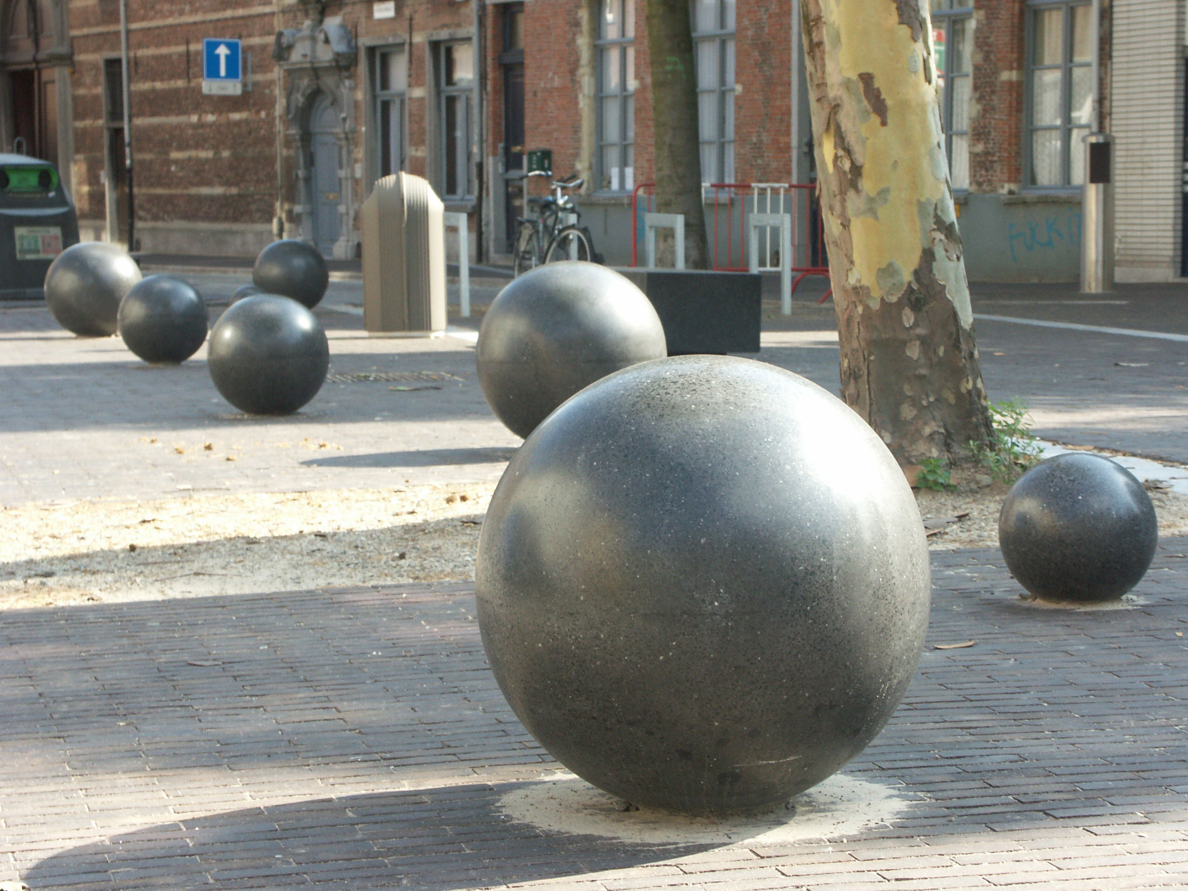 Round cast stone bollards | URBASTYLE® | ESI External Works