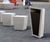 Paperboat Litter Bin - stainless steel and concrete outdoor bin 0
