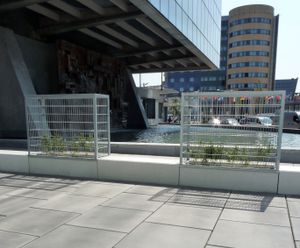 Custom large format concrete slabs, Brussels Midi Tower