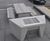 Butch Table and Bench  - concrete wheelchair accessible outdoor dining set 2