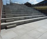 Custom concrete steps and slabs for university courtyard - on this page