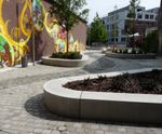 Custom concrete tree planters - St Jans Molenbeek (B)