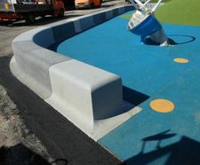 Custom concrete bench - play area, Genofte (DK)