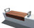 Woodline - contemporary straight concrete and wood bench 2