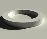Large circular precast concrete bench - on this page