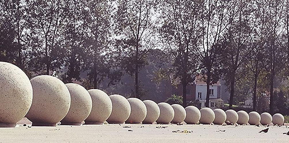 Round cast stone bollards | URBASTYLE® | ESI External Works