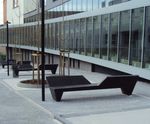 Bench Green Alley - u-shaped concrete public seating
