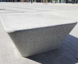 Charlie cast stone square bench