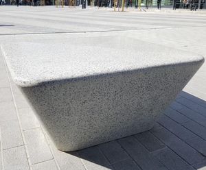 Charlie cast stone square bench