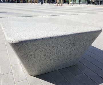 Bench Charlie - concrete square outdoor bench