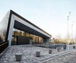 Paperboat Bollard -  geometric concrete pathway barrier and seat