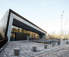 Paperboat Bollard -  geometric concrete pathway barrier and seat