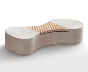Telephone Bench - concrete and wooden bench