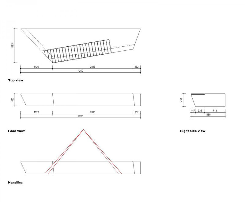 Images for Knife concrete bench