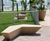 Bench Boomerang - precast concrete angled outdoor bench 2