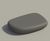 Bench Galet III - concrete outdoor stone-shaped bench 3
