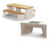 The Butch Collection - concrete and wood outdoor picnic set with barbecue 0