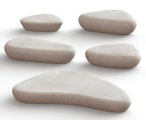 Galet - stone-shaped concrete benches