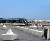 Paperboat Collection - cast stone seating, waste bin and bollard - on this page