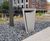 Paperboat Collection - cast stone seating, waste bin and bollard 5