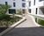 Combined seating and edging for apartment gardens 0