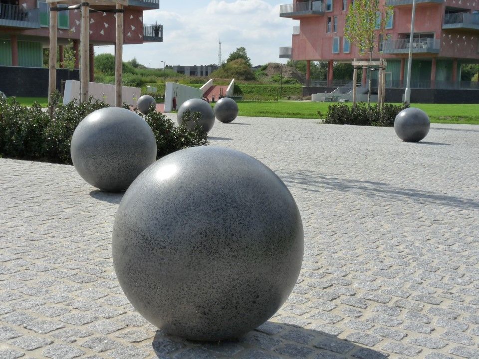 Round cast stone bollards | URBASTYLE® | ESI External Works