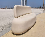 Bench Articulus Oval - concrete chamfered outdoor bench