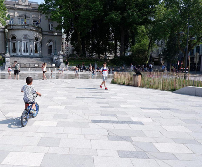 SCENIC large size slabs, benches & planter units, Belgium