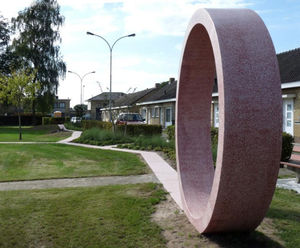 Eye-catching street furniture and glowing slabs for park
