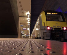 Architectural concrete platform edges for train station