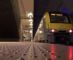 Architectural concrete platform edges for train station