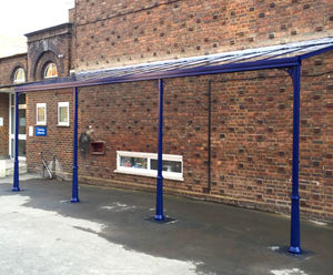 Glass canopy provides cover at London school