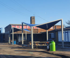 Shade sail outdoor canopy shelters for primary school