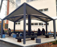 Vela 150 canopy for social distancing and shade
