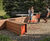 Parallel 42 - contemporary modular outdoor timber and steel benches 8