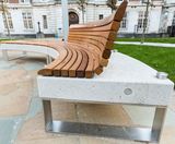 Customised circular seat, Liverpool University - on this page