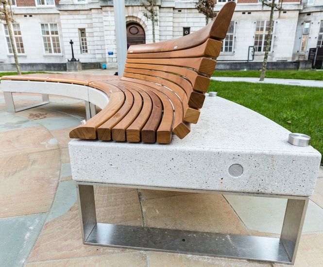 Customised circular seat, Liverpool University