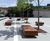 Big Harris steel and timber bench 4