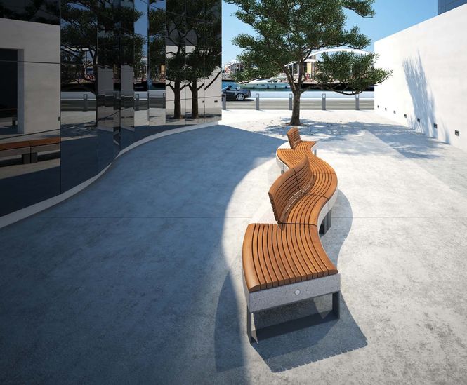 Italian street furniture for Coventry University