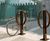 Cafe - contemporary steel or stainless steel cycle stand for 2 bikes 5