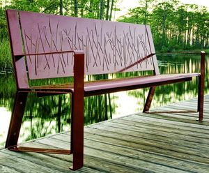 Lakeside - contemporary steel and timber outdoor seats for public spaces