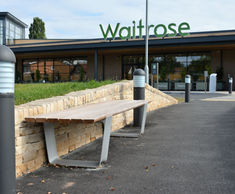 Complementary outdoor seating & litter bins for Waitrose