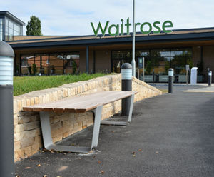 Complementary outdoor seating & litter bins for Waitrose