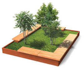 Grandifioriere bench and planter
