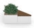 Triangle - steel modular outdoor planter with wood seating 1