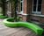 Loop Arc recycled plastic curved benches by out-sider 3